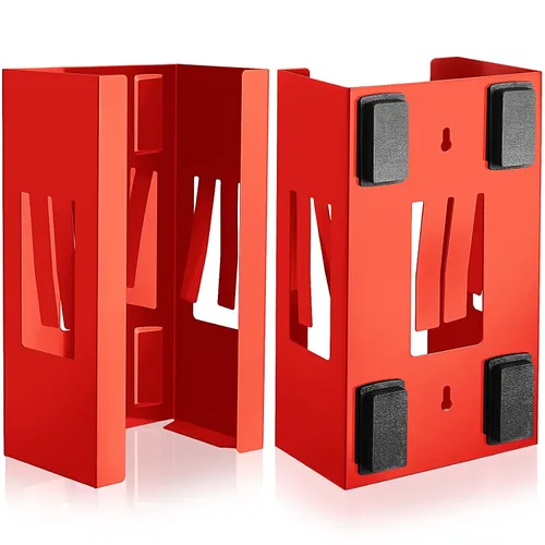Miniatura 13 de Lounsweer 2 soportes magnéticos dispensadores de guantes de montaje en pared, cajas de guantes de calidad comercial, toallitas, papel para caja