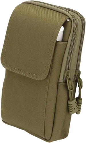Miniatura 10 de Bolsas verticales para teléfono con cinturón de tela Oxford para hombre, bolsa de almacenamiento con múltiples compartimentos, para viajes casuales