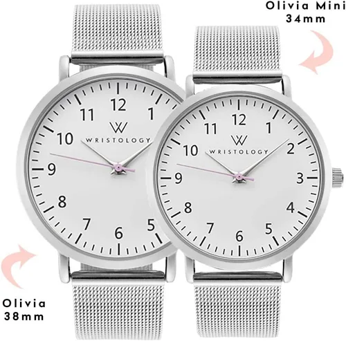 Miniatura 3 de Reloj con números WRISTOLOGY Olivia para mujer, para enfermeras, gran esfera, analógico, fácil de leer con segundero, correa de silicona