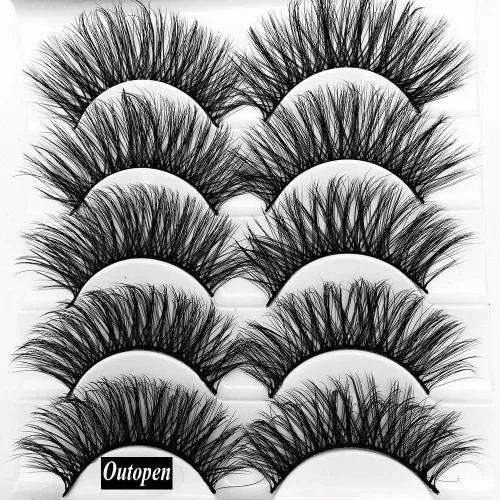 Miniatura 3 de Pestañas postizas de visón 3D, pestañas postizas naturales y finas, 0.59 pulgadas, pestañas largas y esponjosas, herramientas de maquillaje de ojos