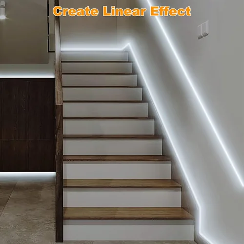 Miniatura 4 de Tatazone Tira de luz LED COB blanca inteligente con aplicación y control remoto, tira de luz COB brillante de 32.8 pies 6500 K WiFi funciona