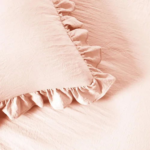 Miniatura 4 de Lush Decor - Juego de colcha con falda de volantes - Juego de 3 piezas de lujo para granja - Detalle elegante de volantes - Estilo atemporal - Blush