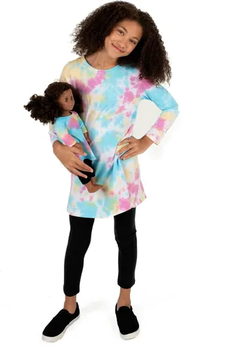 Miniatura 17 de Leveret - Conjunto de vestidos a juego para niña y para muñeca, 100% algodón, gran variedad de estilos, (tallas de 2 a 14 años)