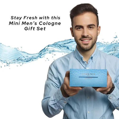 Miniatura 5 de Versace Gianni Versace Eau Fraiche para hombre Edt 0.17 oz Mini y bálsamo para después del afeitado .8 onzas Mini y gel de ducha .8 onzas Mini
