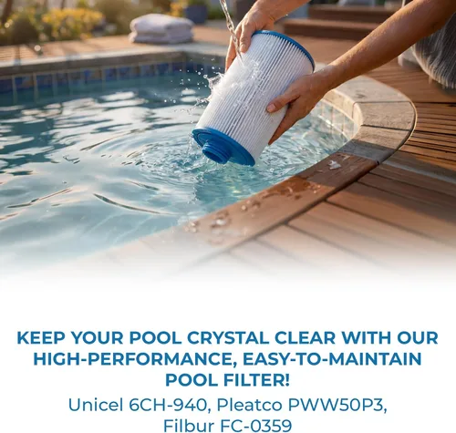 Miniatura 8 de Baleen Filters Filtro de piscina de 45 pies cuadrados que reemplaza a Unicel 6CH-940, Pleatco PWW50P3, Filbur FC-0359-Cartuchos de filtro