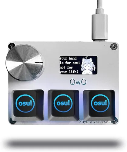 Miniatura 10 de BTXETUEL SayoDevice OSU O3C Interruptores Hall de activación rápida con interruptores lineales magnéticos, teclado con perilla y pantalla, copiar