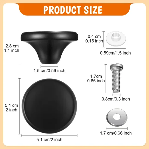 Miniatura 2 de Hotop 4 Juegos de Perillas para Horno Holandés de Acero Inoxidable, Perillas de Repuesto, Mango de Tapa de Olla Compatible con Le Creuset, Aldi