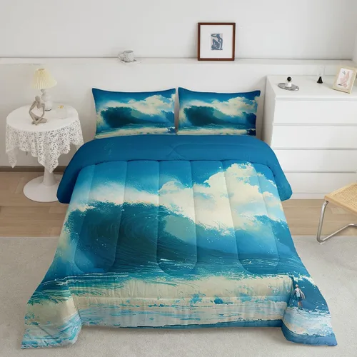 Miniatura 30 de Feelyou Juego de edredón de animales de zoológico, tamaño individual, juego de ropa de cama de animales de dibujos animados para niños, niñas