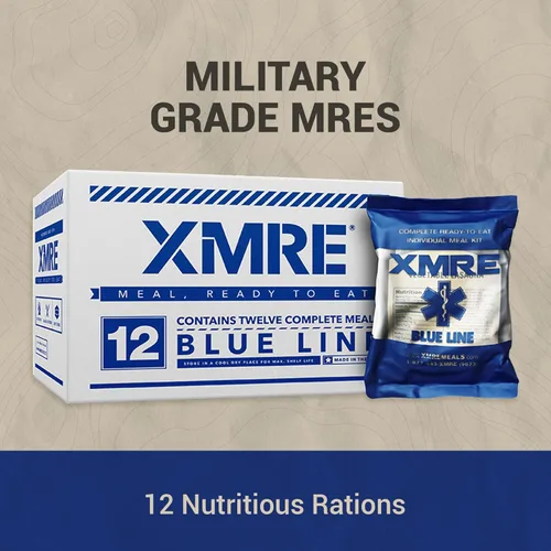 Miniatura 2 de XMRE Blue Line MRE Meals Military 2022 a granel MRE de grado militar Para kits de supervivencia y artículos de preparación para huracanes