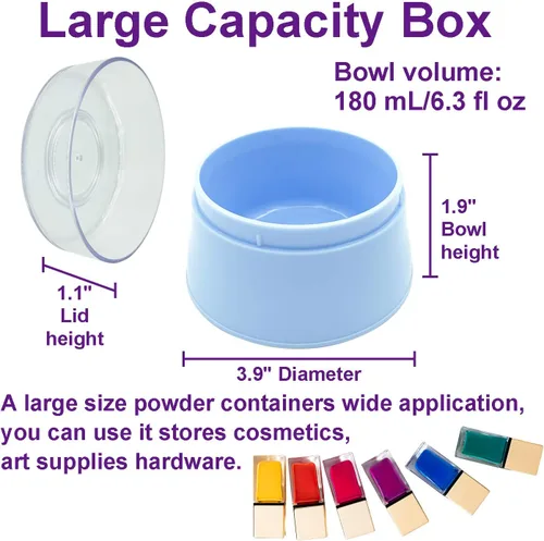 Miniatura 5 de Caja de soplo de polvo de bebé sin BPA, grande de 2.8 pulgadas, estuche de polvo esponjoso para después del baño, contenedor de polvo