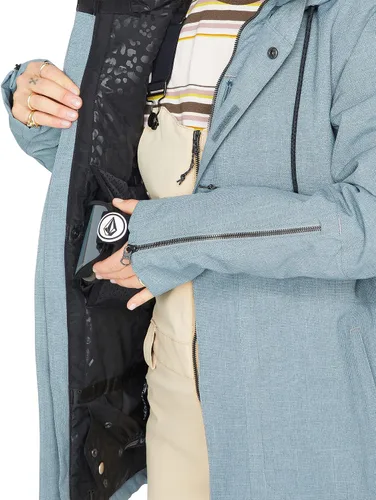 Miniatura 9 de Volcom Sherwin - Chaqueta de invierno con capucha aislada para snowboard y esquí para mujer