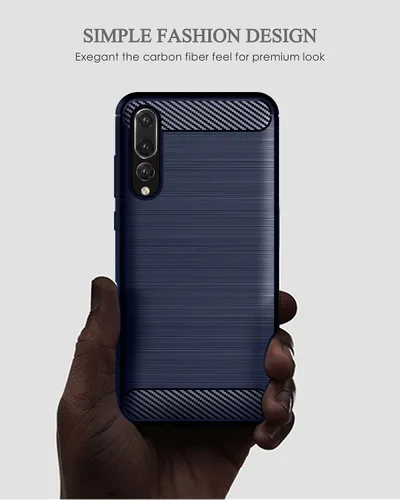 Miniatura 6 de Asuwish Funda para Huawei P20 Pro con protector de pantalla de vidrio templado y accesorios para celda, delgada y suave goma de silicona TPU Azul