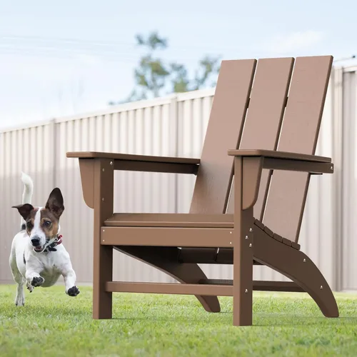 Miniatura 36 de Silla Adirondack moderna, sillas de patio de plástico HDPE para todo tipo de clima, silla para hoguera, sillas de césped al aire libre para terraza