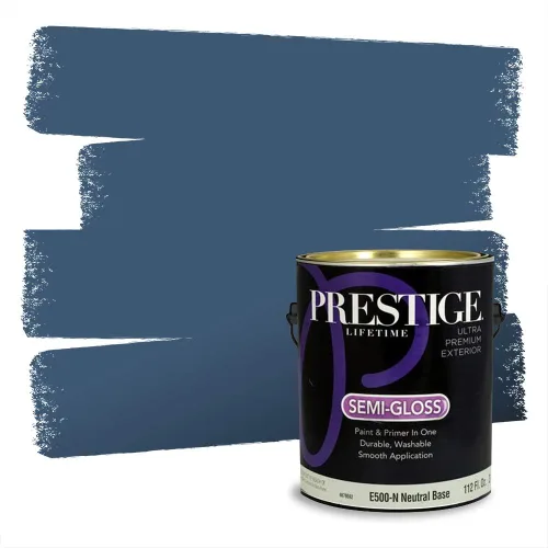 Miniatura 15 de Pintura Exterior + imprimación PRESTIGE, todo-en-uno, 1 galón, acabado mate, color comparable al Valspar* Royal Gray* VS151-Gris real
