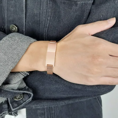 Miniatura 4 de VNOX Pulsera de identificación de malla ajustable, unisex, con cita grabada, para amar, esposa, marido, pareja