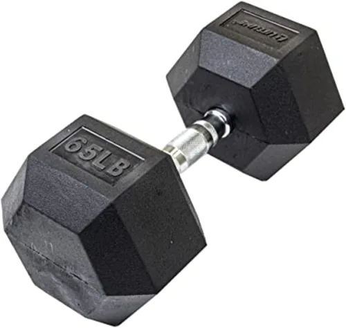 Miniatura 17 de Lifeline Mancuernas hexagonales de fitness, mancuernas hexagonales envueltas en goma, calidad premium, mango moleteado ergonómico, campanas tontas