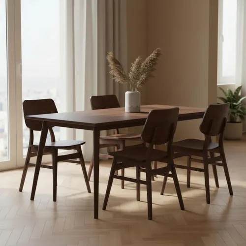 Miniatura 17 de Alaterre Furniture Calais Dining - Juego de 2 sillas de comedor moderno de mediados de siglo, juego de sillas de madera maciza con diseño