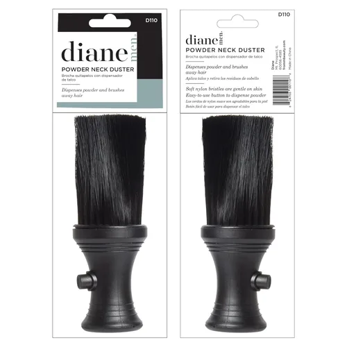 Miniatura 4 de Diane Plumero de cuello con dispensador de polvo y cepillo de peluquería para eliminar el cabello suelto del cuello y las orejas, cerdas de nailon