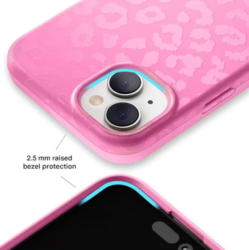 Miniatura 4 de VELVET CAVIAR Funda para iPhone 15, compatible con MagSafe, probada contra caídas de 10 pies, fundas protectoras de diseño, leopardo color rosa