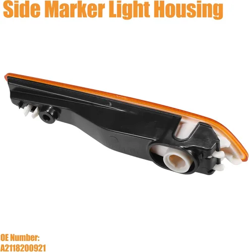 Miniatura 4 de uxcell Accesorios de marcadores de coche, carcasa de luz de marcador lateral, montaje de cubierta de lámpara de señal de giro No.A2118200921