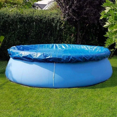 Miniatura 4 de sportuli Cubierta solar redonda para piscina, duradera a prueba de polvo y lluvia para piscinas inflables familiares (8 pies)