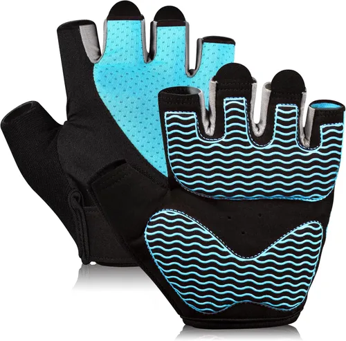 sunnex Guantes de entrenamiento para mujer – Guantes de levantamiento de pesas transpirables con acolchado de silicona antideslizante, guantes de