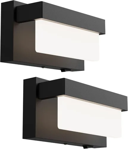 Miniatura 21 de Aplique de Pared Negro Luz de Pared con Interruptor de Encendido/Apagado 8 pulgadas Lámpara de Pared LED Pantalla Acrílica 4000K Aplique Iluminación