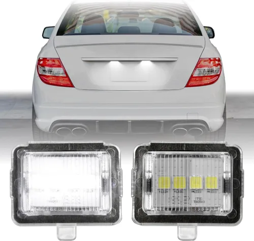 Miniatura 14 de USR DEPO 08-11 W204 Clase C Lente Blanco LED Luz de Marcador Lateral del Parachoques Conjunto (Izquierda + Derecha) Compatible para 2008-2011 Lente