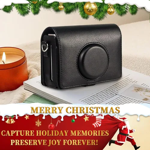 Miniatura 2 de CAIYOULE Funda para cámara para Fujifilm Instax Mini EVO, Bolsa funda Fuji Mini EVO con bolsa para fotos, álbum, marcos, kit de accesorios, Negro