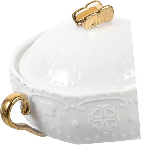 Miniatura 8 de DOITOOL Taza de sopa de cerámica de doble asa con tapa y cuchara, cuenco de porcelana resistente al calor de 6.10 pulgadas para cocinar al vapor