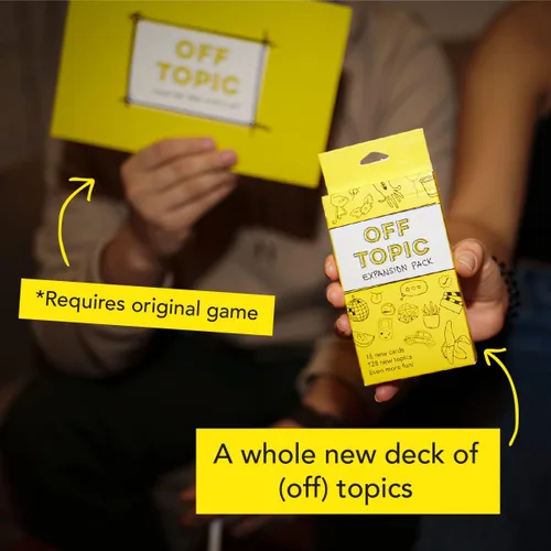 Miniatura 2 de OFF TOPIC Paquete de expansión de juego de fiesta para adultos, 128 nuevos temas para el divertido juego de mesa y cartas para la noche