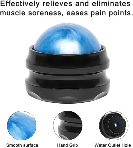 Miniatura 4 de WOVTE Bola de masaje, bolas de lacrosse, herramienta de auto masaje para dolores musculares, hombros, cuello, espalda, pies, cuerpo, tejido Azul
