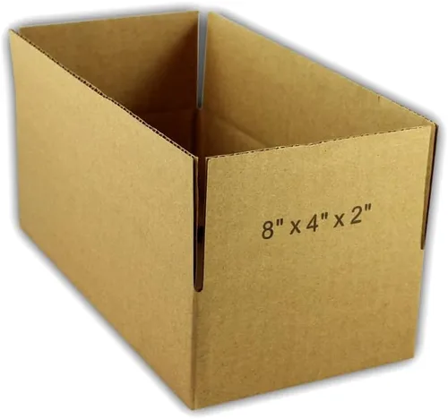 Miniatura 2 de EcoSwift Caja de embalaje de cartón corrugado de 8 x 4 x 2 pulgadas, caja de envío móvil por correo, caja de cartón de 8 x 4 x 2 pulgadas