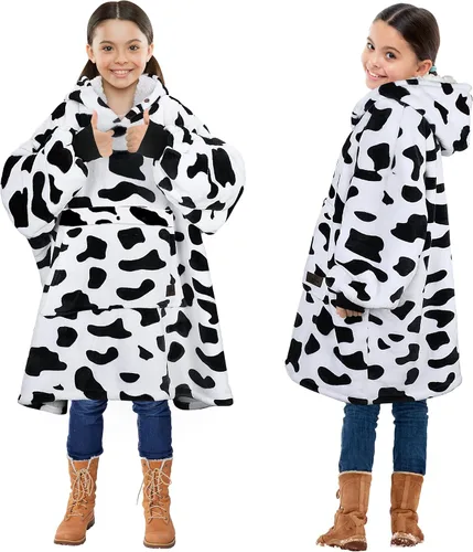 Miniatura 16 de Solaris Zebra - Sudadera con capucha estilo manta para niños con diseño con temática de amor, acogedora y cálida de forro polar Sherpa, para Corazón