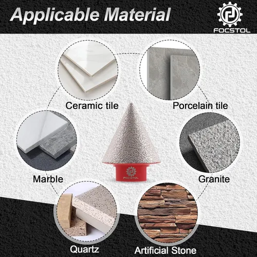 Miniatura 5 de FOCSTOL Broca de biselado de diamante – Broca avellanada de 1-3/8 pulgadas (1.378 in) para agujeros existentes, ampliación, modelado y recorte