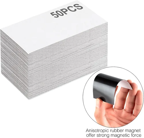 Miniatura 3 de Imanes de tarjetas de visita de 2 x 3.5 pulgadas para despegar y pegar, cinta magnética autoadhesiva, convierte las tarjetas de identificación