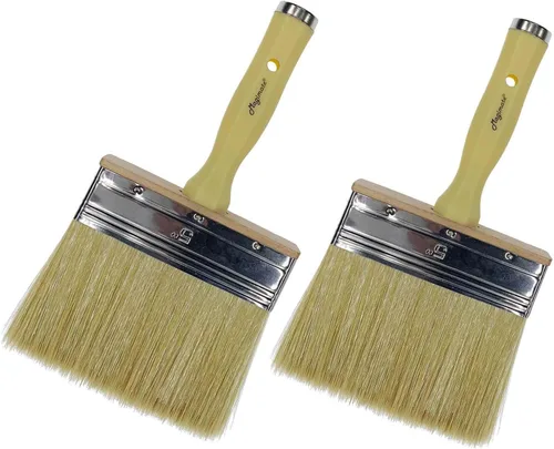 Miniatura 7 de Magimate Cepillo de cubierta para aplicar manchas, pincel de pintura de 5 pulgadas, tamaño mediano para cubiertas rápidas, vallas, paredes