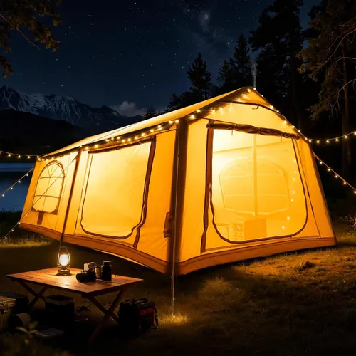 Miniatura 9 de Inflatable Tent for Camping, Waterproof Oxford Large Blow Up Hot Tent with Pump, Easy Setup Inflatable Glamping House Air Tent for Family