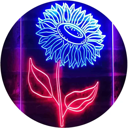 Miniatura 15 de ADVPRO Letrero de neón LED de doble color para sala de girasol, azul y rojo, 8.5 x 12 pulgadas st6s23-i3533-br