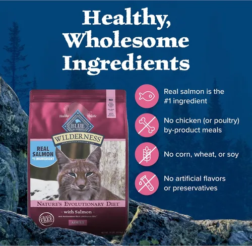 Miniatura 6 de Blue Buffalo Wilderness - Dieta Evolutiva Natural de la Naturaleza, Alimento Seco Natural para Gatos Adultos Alto en Proteínas y Sin Granos, Sabor