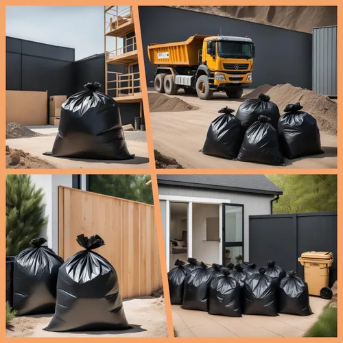 Miniatura 6 de Paquete de 50 bolsas de basura resistentes de 55 a 60 galones, 2 mil, 38 x 56, ultra duraderas, a prueba de fugas, color negro, ideal para cocina