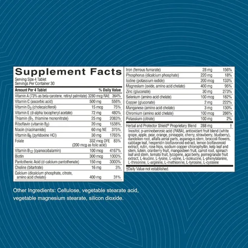 Miniatura 5 de Nature's Sunshine Súper suplementario, 120 tabletas Multivitamínico para hombres y mujeres proporciona vitaminas, minerales, aminoácidos, hierbas
