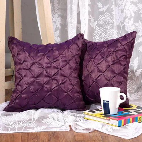 Miniatura 13 de Almohada decorativa azul hecha a mano para sofá, funda de almohada pintuck, fundas de almohada abstractas azules, paquete de 2 fundas de almohada