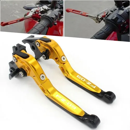 Miniatura 2 de TEMKIN W para Yamaha FZ09 FZ 09 FZ-09 2014 2015 2016 2017 motocicleta CNC ajustable plegable extensible freno embrague palancas Y (Color : H)