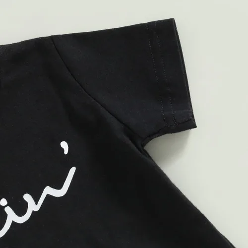 Miniatura 53 de fhutpw Conjunto de camiseta de manga corta con estampado de vaca y pantalones acampanados de dibujos animados para niñas