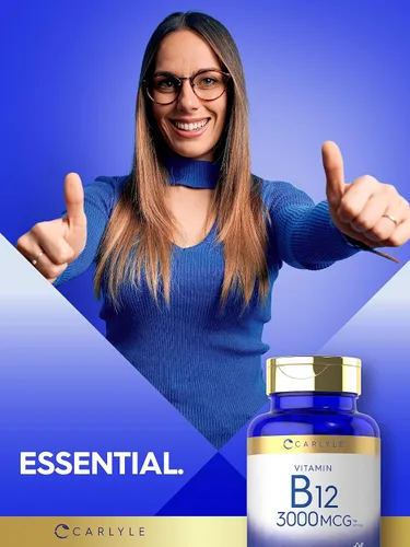Miniatura 6 de Carlyle Vitamina B12 3000 mcg 180 tabletas Suplemento vegetariano Sin OMG y sin gluten