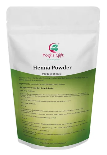 Miniatura 2 de YOGI'S GIFT - Polvo de henna para coloración de cabello (1.1 libras) - Color de cabello rojo 100% puro y natural - con alto contenido de Lawsone
