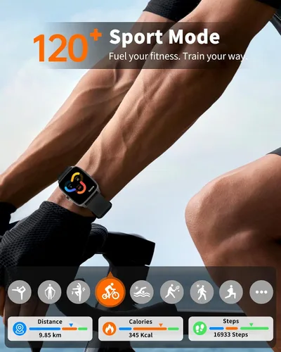 Miniatura 4 de Reloj inteligente para hombres y mujeres, llamada Bluetooth, pantalla táctil HD de 1.85 pulgadas, reloj inteligente de voz AI, rastreador