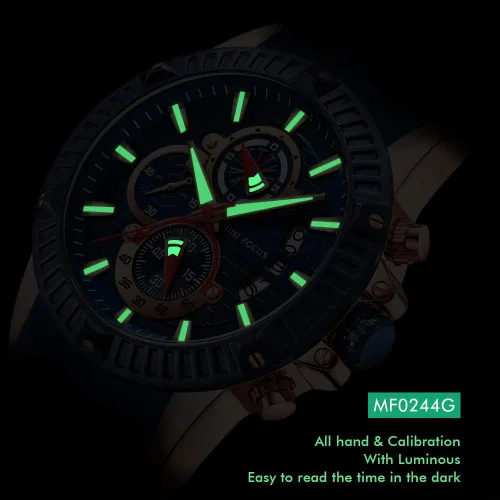 Miniatura 4 de Mini Focus Men Watch Casual Fashion Wrist Watches (ChronographWaterproofLuminousCalendar) Silicon Band Quartz Watches for Men