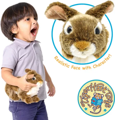Miniatura 2 de TigerHart Brigid The Brown Rabbit - Conejito de peluche de 10 pulgadas